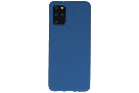 BAOHU Hoesje Geschikt voor de Samsung Galaxy S20 Plus - Backcover Color Telefoonhoesje - Navy