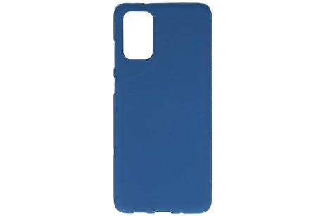 BAOHU Hoesje Geschikt voor de Samsung Galaxy S20 Plus - Backcover Color Telefoonhoesje - Navy