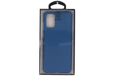 BAOHU Hoesje Geschikt voor de Samsung Galaxy S20 Plus - Backcover Color Telefoonhoesje - Navy