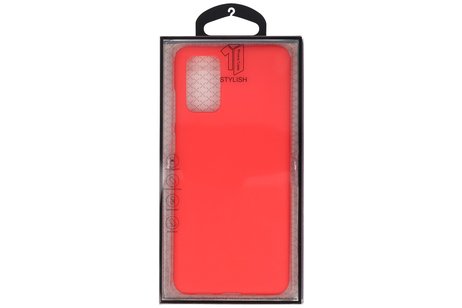 BAOHU Hoesje Geschikt voor de Samsung Galaxy S20 Plus - Backcover Color Telefoonhoesje - Rood