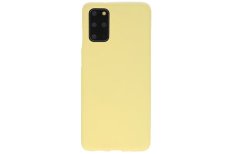 BAOHU Hoesje Geschikt voor de Samsung Galaxy S20 Plus - Backcover Color Telefoonhoesje - Geel