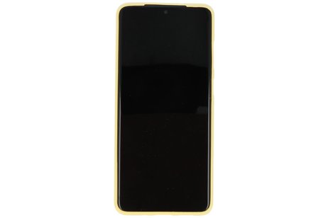 BAOHU Hoesje Geschikt voor de Samsung Galaxy S20 Plus - Backcover Color Telefoonhoesje - Geel