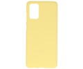 BAOHU Hoesje Geschikt voor de Samsung Galaxy S20 Plus - Backcover Color Telefoonhoesje - Geel