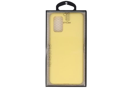 BAOHU Hoesje Geschikt voor de Samsung Galaxy S20 Plus - Backcover Color Telefoonhoesje - Geel