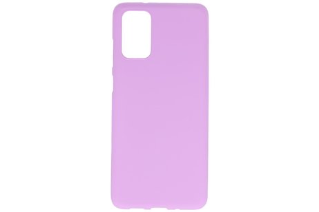BAOHU Hoesje Geschikt voor de Samsung Galaxy S20 Plus - Backcover Color Telefoonhoesje - Paars