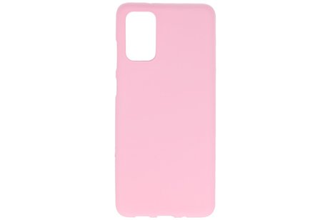 BAOHU Hoesje Geschikt voor de Samsung Galaxy S20 Plus - Backcover Color Telefoonhoesje - Roze