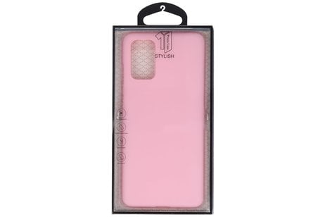 BAOHU Hoesje Geschikt voor de Samsung Galaxy S20 Plus - Backcover Color Telefoonhoesje - Roze