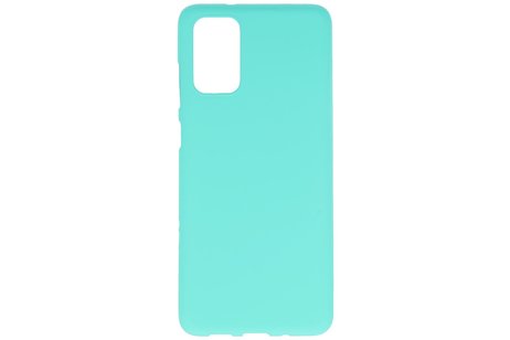 BAOHU Hoesje Geschikt voor de Samsung Galaxy S20 Plus - Backcover Color Telefoonhoesje - Turquoise