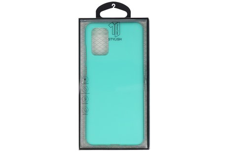 BAOHU Hoesje Geschikt voor de Samsung Galaxy S20 Plus - Backcover Color Telefoonhoesje - Turquoise