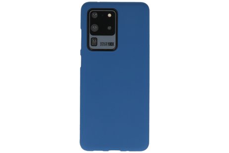 BAOHU Hoesje Geschikt voor de Samsung Galaxy S20 Ultra - Backcover Color Telefoonhoesje - Navy