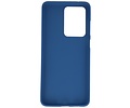 BAOHU Hoesje Geschikt voor de Samsung Galaxy S20 Ultra - Backcover Color Telefoonhoesje - Navy