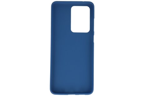 BAOHU Hoesje Geschikt voor de Samsung Galaxy S20 Ultra - Backcover Color Telefoonhoesje - Navy