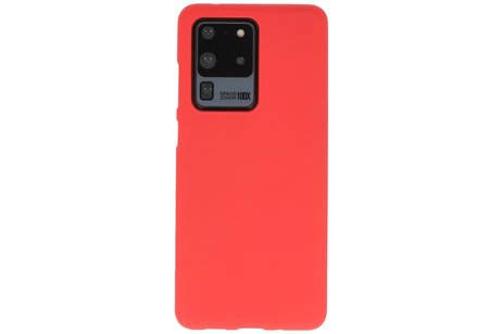 BAOHU Hoesje Geschikt voor de Samsung Galaxy S20 Ultra - Backcover Color Telefoonhoesje - Rood