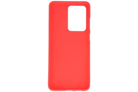 BAOHU Hoesje Geschikt voor de Samsung Galaxy S20 Ultra - Backcover Color Telefoonhoesje - Rood