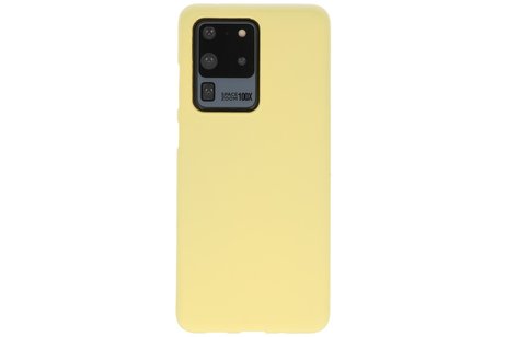 BackCover Hoesje Color Telefoonhoesje voor Samsung Galaxy S20 Ultra - Geel