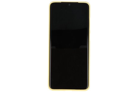 BAOHU Hoesje Geschikt voor de Samsung Galaxy S20 Ultra - Backcover Color Telefoonhoesje - Geel