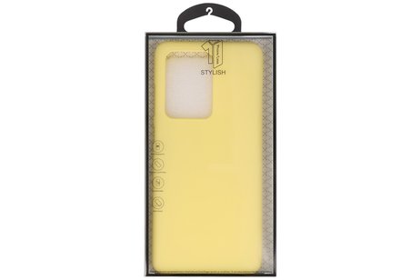BAOHU Hoesje Geschikt voor de Samsung Galaxy S20 Ultra - Backcover Color Telefoonhoesje - Geel