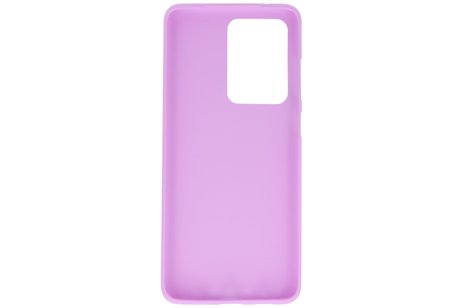 BAOHU Hoesje Geschikt voor de Samsung Galaxy S20 Ultra - Backcover Color Telefoonhoesje - Paars