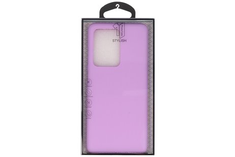 BAOHU Hoesje Geschikt voor de Samsung Galaxy S20 Ultra - Backcover Color Telefoonhoesje - Paars