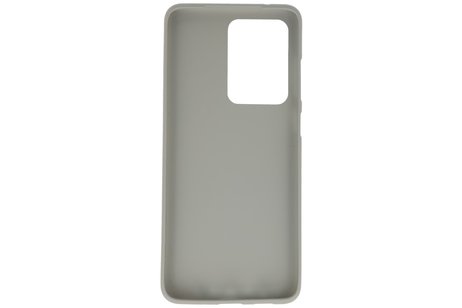 BAOHU Hoesje Geschikt voor de Samsung Galaxy S20 Ultra - Backcover Color Telefoonhoesje - Grijs