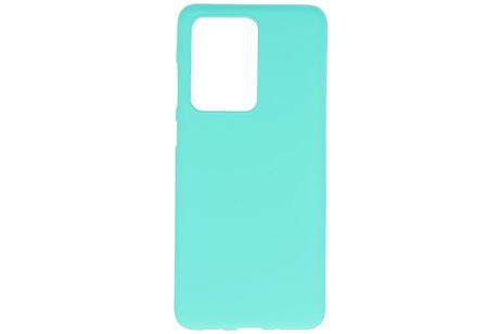 BAOHU Hoesje Geschikt voor de Samsung Galaxy S20 Ultra - Backcover Color Telefoonhoesje - Turquoise