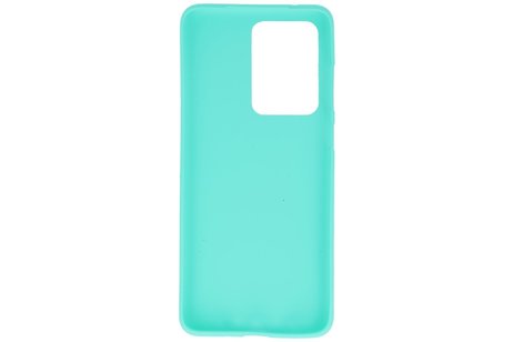 BAOHU Hoesje Geschikt voor de Samsung Galaxy S20 Ultra - Backcover Color Telefoonhoesje - Turquoise