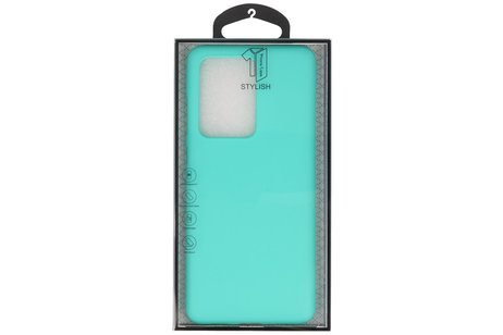 BAOHU Hoesje Geschikt voor de Samsung Galaxy S20 Ultra - Backcover Color Telefoonhoesje - Turquoise