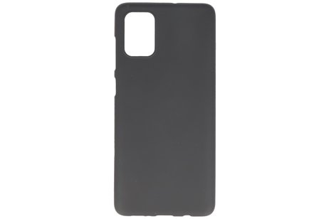 BAOHU Hoesje Geschikt voor de Samsung Galaxy A71 - Backcover Color Telefoonhoesje - Zwart