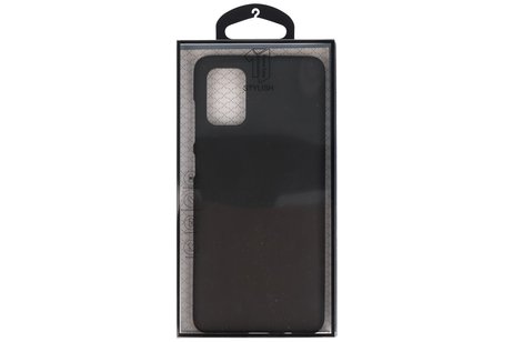 BAOHU Hoesje Geschikt voor de Samsung Galaxy A71 - Backcover Color Telefoonhoesje - Zwart