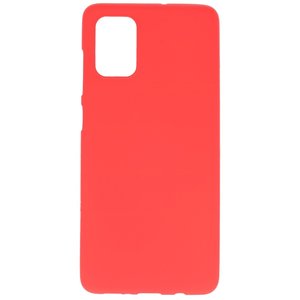 BAOHU Hoesje Geschikt voor de Samsung Galaxy A71 - Backcover Color Telefoonhoesje - Rood