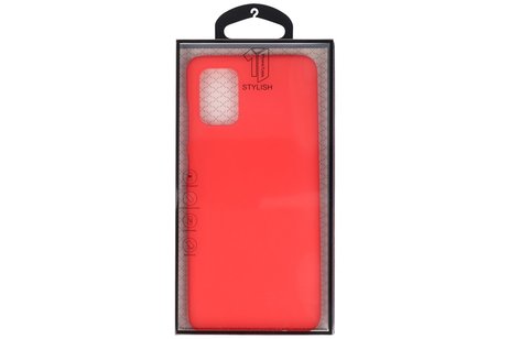 BAOHU Hoesje Geschikt voor de Samsung Galaxy A71 - Backcover Color Telefoonhoesje - Rood