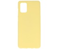 BAOHU Hoesje Geschikt voor de Samsung Galaxy A71 - Backcover Color Telefoonhoesje - Geel