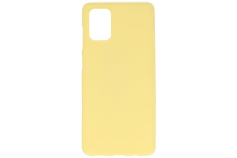 BAOHU Hoesje Geschikt voor de Samsung Galaxy A71 - Backcover Color Telefoonhoesje - Geel