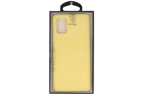 BAOHU Hoesje Geschikt voor de Samsung Galaxy A71 - Backcover Color Telefoonhoesje - Geel