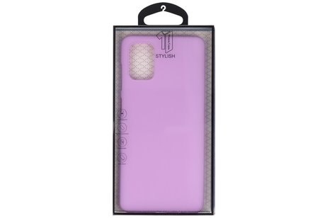 BAOHU Hoesje Geschikt voor de Samsung Galaxy A71 - Backcover Color Telefoonhoesje - Paars