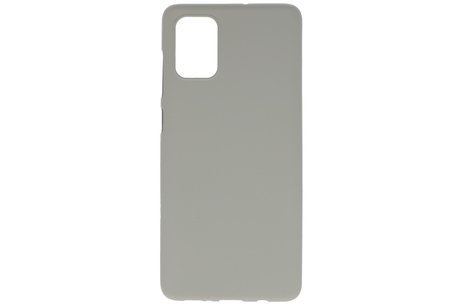 BAOHU Hoesje Geschikt voor de Samsung Galaxy A71 - Backcover Color Telefoonhoesje - Grijs
