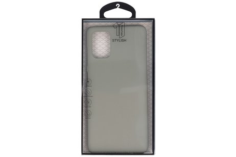 BAOHU Hoesje Geschikt voor de Samsung Galaxy A71 - Backcover Color Telefoonhoesje - Grijs