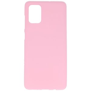 BAOHU Hoesje Geschikt voor de Samsung Galaxy A71 - Backcover Color Telefoonhoesje - Roze
