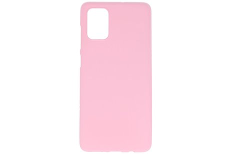 BAOHU Hoesje Geschikt voor de Samsung Galaxy A71 - Backcover Color Telefoonhoesje - Roze