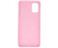 BAOHU Hoesje Geschikt voor de Samsung Galaxy A71 - Backcover Color Telefoonhoesje - Roze