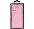 BAOHU Hoesje Geschikt voor de Samsung Galaxy A71 - Backcover Color Telefoonhoesje - Roze