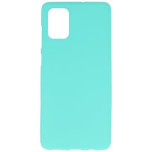 BAOHU Hoesje Geschikt voor de Samsung Galaxy A71 - Backcover Color Telefoonhoesje - Turquoise