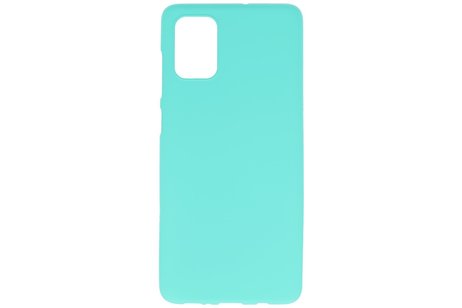BAOHU Hoesje Geschikt voor de Samsung Galaxy A71 - Backcover Color Telefoonhoesje - Turquoise