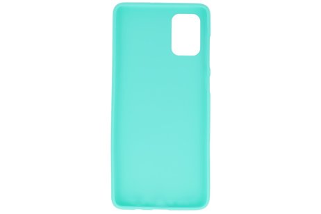 BAOHU Hoesje Geschikt voor de Samsung Galaxy A71 - Backcover Color Telefoonhoesje - Turquoise