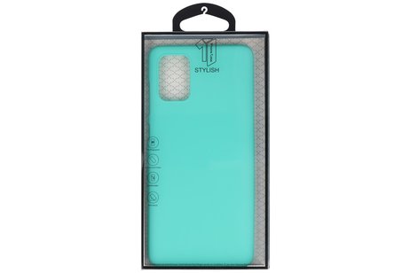 BAOHU Hoesje Geschikt voor de Samsung Galaxy A71 - Backcover Color Telefoonhoesje - Turquoise
