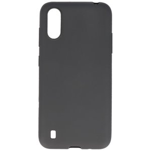 BAOHU Hoesje Geschikt voor de Samsung Galaxy A01 - Backcover Color Telefoonhoesje - Zwart