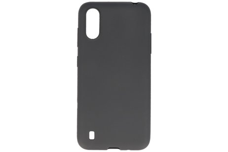 BackCover Hoesje Color Telefoonhoesje voor Samsung Galaxy A01 - Zwart