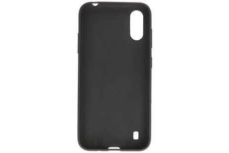 BAOHU Hoesje Geschikt voor de Samsung Galaxy A01 - Backcover Color Telefoonhoesje - Zwart