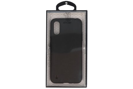 BAOHU Hoesje Geschikt voor de Samsung Galaxy A01 - Backcover Color Telefoonhoesje - Zwart