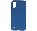 BAOHU Hoesje Geschikt voor de Samsung Galaxy A01 - Backcover Color Telefoonhoesje - Navy